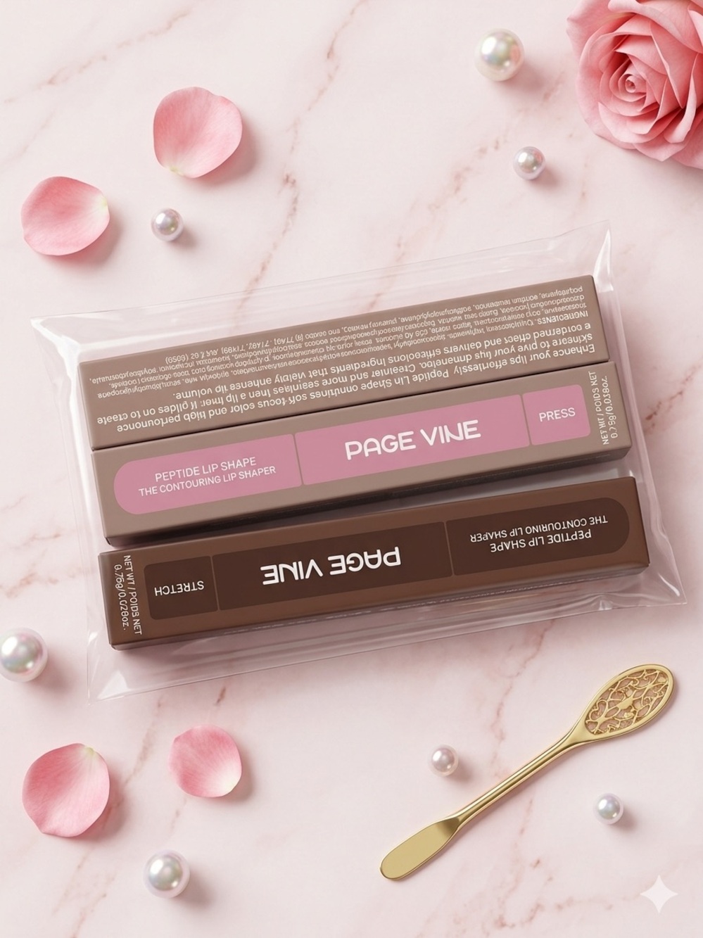 Peptide Lip Shape Press in Pink